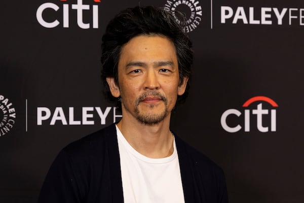 John Cho attends a screening of "Poker Face" during PaleyFest in 2025, at the Dolby Theatre in Los Angeles. His movie "Inground" wrapped filming in Atlanta in May. (Willy Sanjuan/Invision/AP)
