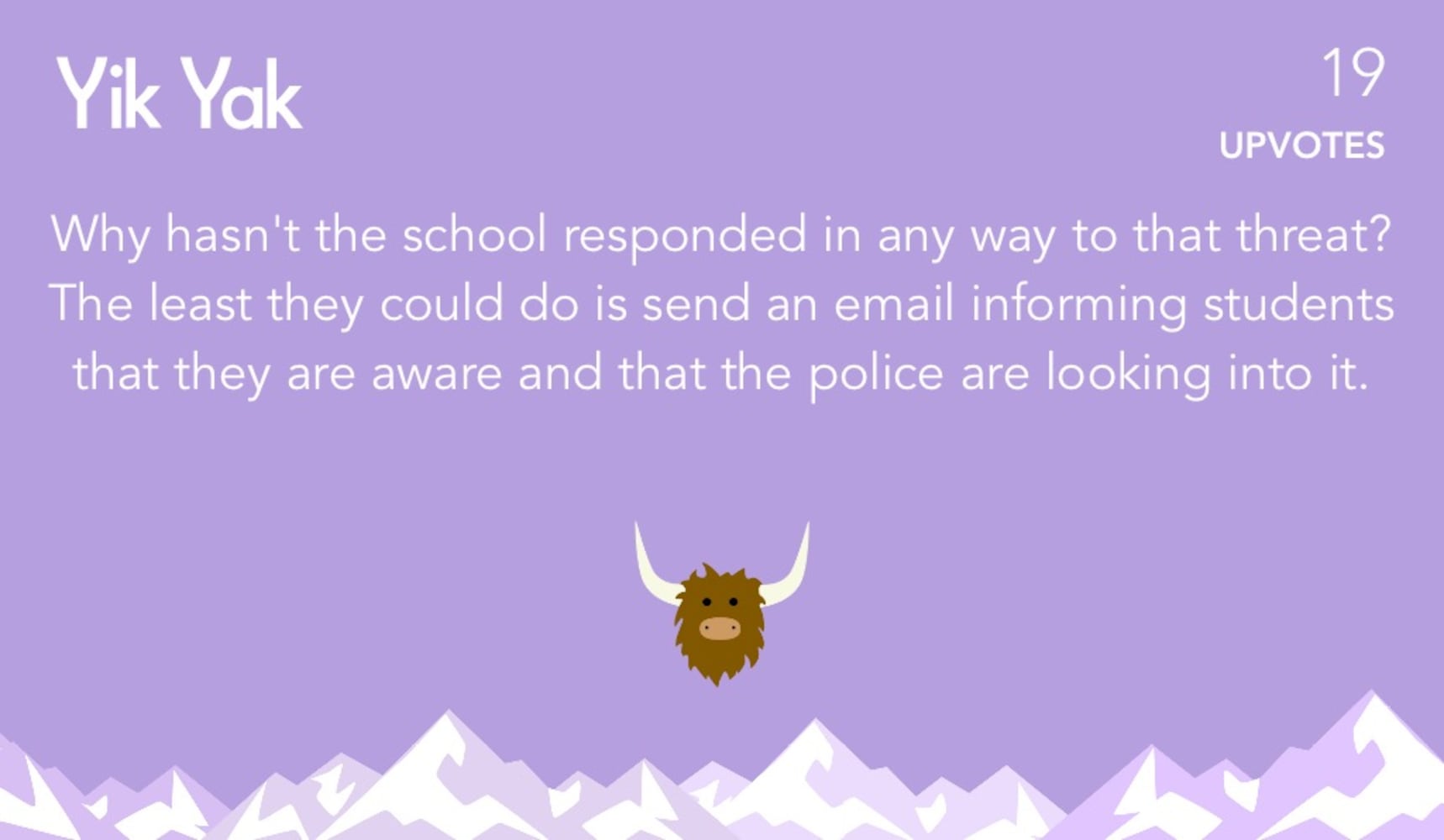 Yik Yak, Emory threat