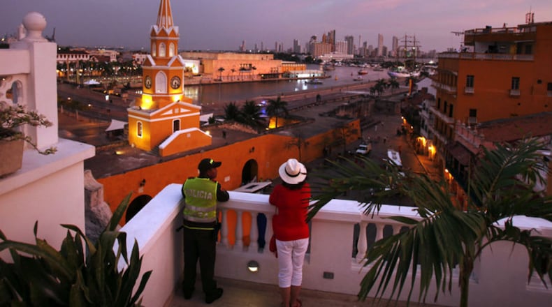 Overlooking Cartagena's old town