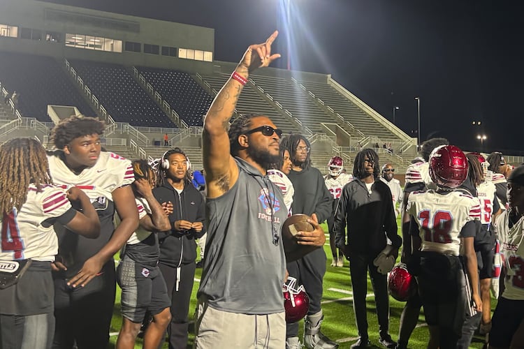 Former Carver-Columbus and University of Georgia star linebacker Jarvis Jones has led his alma mater to a 9-0 start. Carver is chasing back-to-back championships for the first time in school history. (Jack Leo/AJC)
