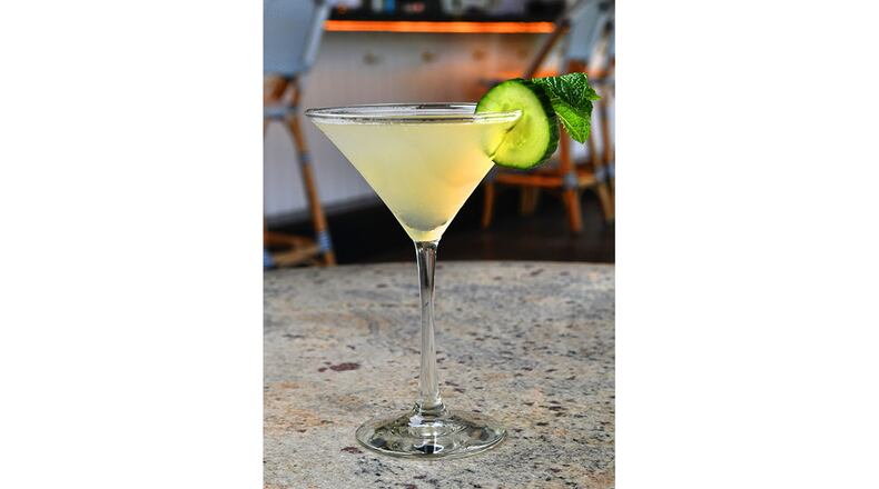 Cucumber Island from the menu of Lingering Shade Social Club in Atlanta. (Chris Hunt for The Atlanta Journal-Constitution)