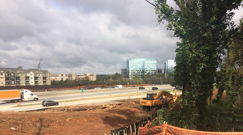 Trees are being removed from the side of Ga. 400 as part of a four-year, $800 million reconstruction of the interchange at the top of the Perimeter in the Dunwoody-Sandy Springs area. More lane closures have been announced for the area.