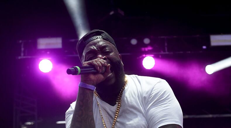 ATLANTA - September 8, 2019:  Rapper Rick Ross performs at One Musicfest, which is celebrating its 10th anniversary at Centennial Park. RYON HORNE/RHORNE@AJC.COM