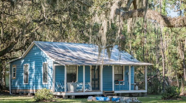 A house stands in the Hogg Hummock community of Sapelo Island, Georgia. Its Gullah Geechee residents are descendants of enslaved West Africans brought to the barrier island to work plantations in the 1800s. (Justin Taylor for the AJC)