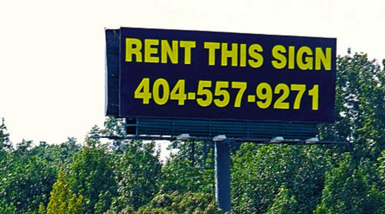 The Woodstock City Council has adopted a 90-day moratorium on new billboard applications. AJC FILE