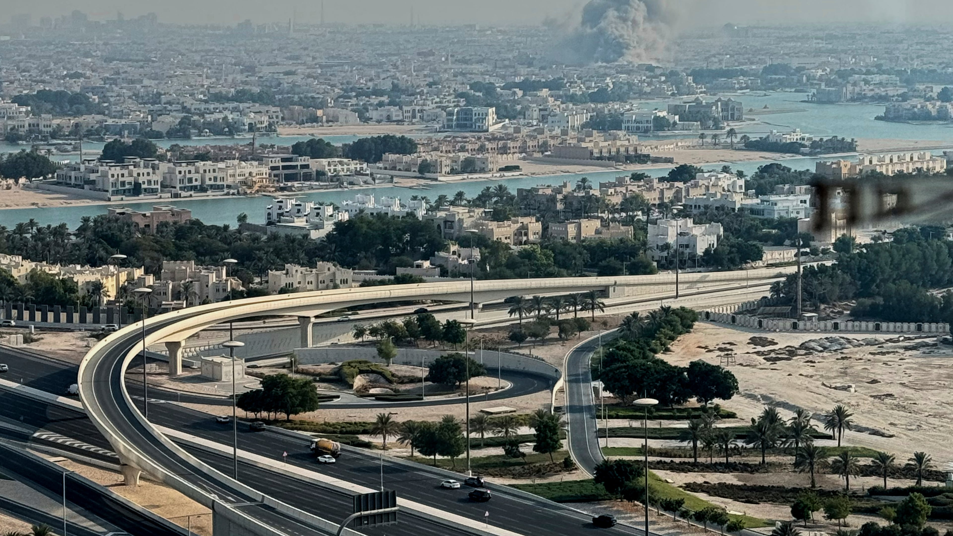 Smoke rises from an explosion, allegedly caused by an Israeli strike, in Doha, Qatar, on Tuesday, Sept. 9, 2025. (UGC via AP)