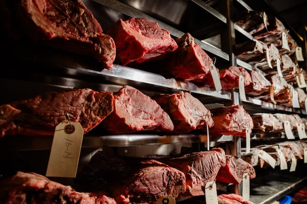 Bone-in filets dry aging at Bern's Steakhouse in Tampa. (Courtesy of Bern's Steakhouse)