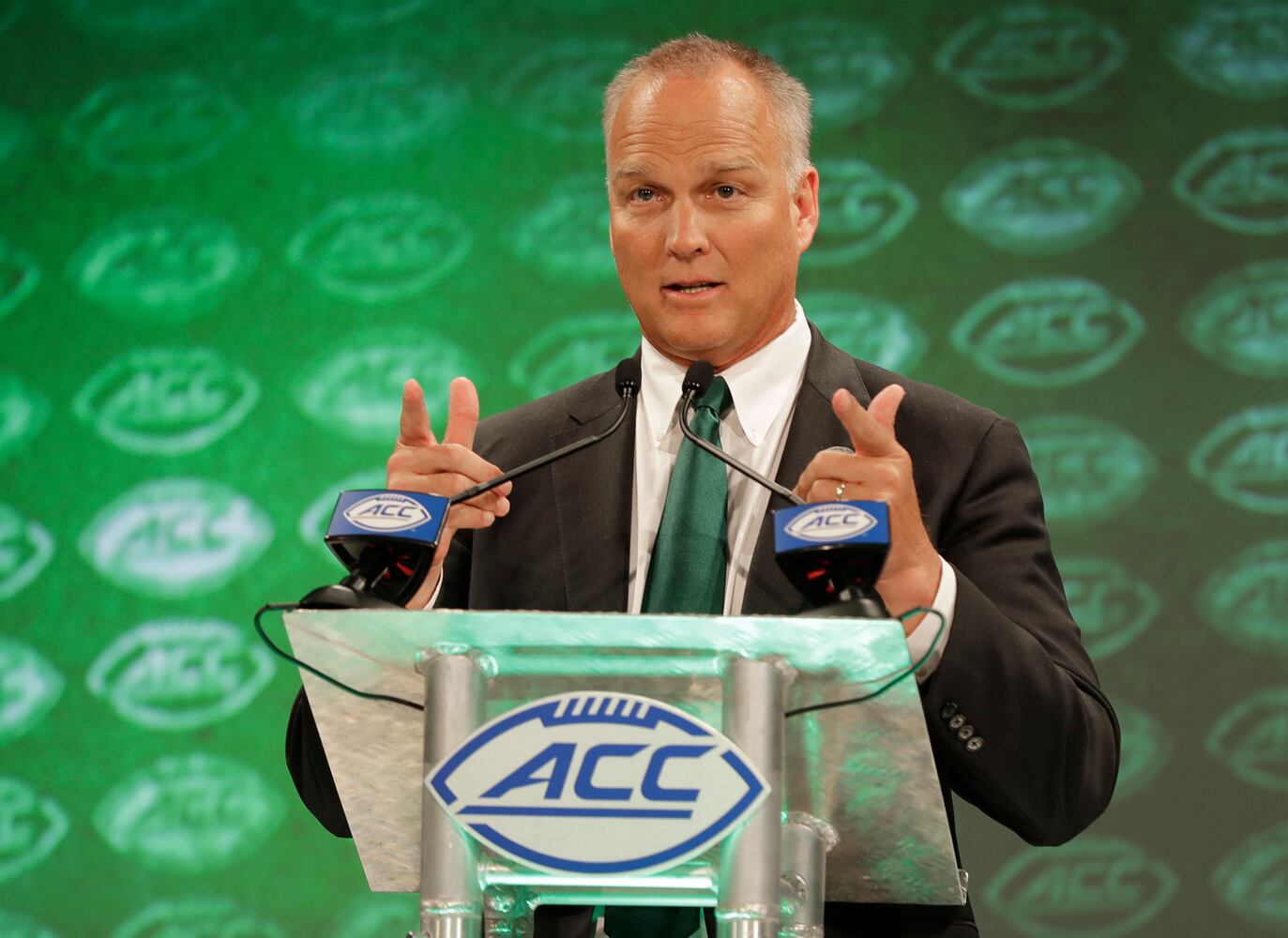 Photos: Tech’s TaQuon Marshall, Paul Johnson speak at ACC media days