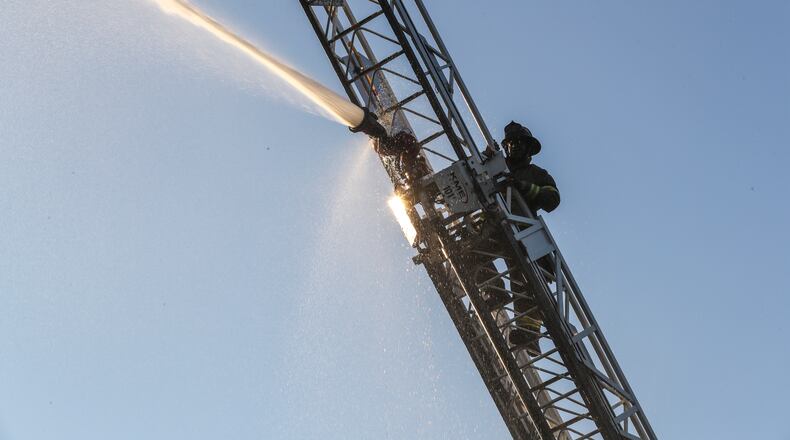 A $1 million federal grant will pay for a new aerial ladder truck for the Douglas County Fire Department since the former one was destroyed in a 2019 crash by a tractor-trailer. (John Spink / John.Spink@ajc.com)