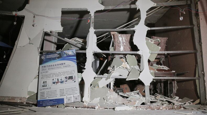 The interior of a Chinese restaurant is seen a day after an explosion killed at least seven people, including a Chinese national, in Kabul, Afghanistan, Tuesday, Jan. 20, 2026. (AP Photo/Siddiqullah Alizai)