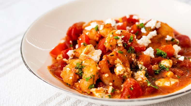 Greek-style shrimp with feta
