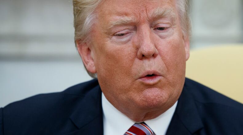President Donald Trump in the Oval Office of the White House on Wednesday. AP/Evan Vucci