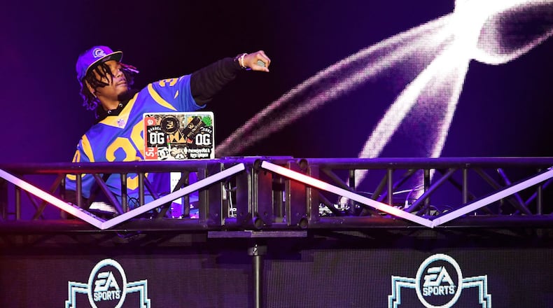 Metro Boomin performs onstage during the Bud Light Super Bowl Music Fest / EA SPORTS BOWL at State Farm Arena on Jan. 31, 2019 in Atlanta. The producer is being sued for sexual battery, according to a lawsuit filed on Oct. 29, 2024. (Kevin Winter/Getty Images for Bud Light Super Bowl Music Fest / EA SPORTS BOWL)