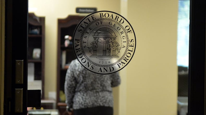 Georgia’s Board of Pardons and Paroles in Atlanta conducts most of its business in secret. On Tuesday, Nov. 15, 2016, relatives of murder victim Sherri Holland will tell the parole board about Holland to ensure the board keeps her in mind when they vote on whether to grant clemency to Steven Spears, who murdered Holland in 2001. Thus far, Spears has refused to fight his death sentence. (Kent D. Johnson/ kdjohnson@ajc.com)