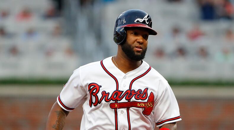 Danny Santana was moved to the Braves’ 60-day disabled list after reinjuring a quadriceps muscle on his rehab assignment over the weekend. (Photo by Kevin C. Cox/Getty Images)