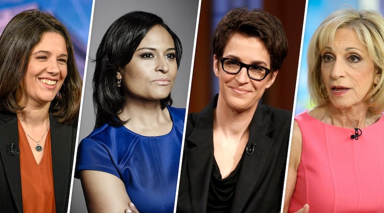 A picture of the quartet of moderators provided by NBC News. From left: Ashley Parker, Kristen Welker, Rachel Maddow and Andrea Mitchell.