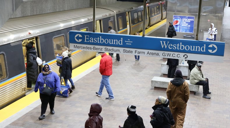 MARTA is reopening its Mercedes-Benz Stadium/State Farm Arena/CNN Center station ahead of the Aug. 11 primary runoff election at State Farm Arena. EMILY HANEY / emily.haney@ajc.com