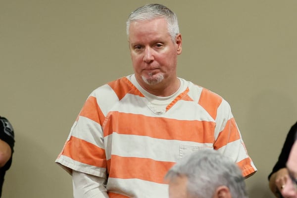 Colin Gray, the father of Apalachee High School shooting suspect Colt Gray, enters the courtroom at the Barrow County courthouse, on Thursday, April 17, 2025.
(Miguel Martinez/ AJC)
