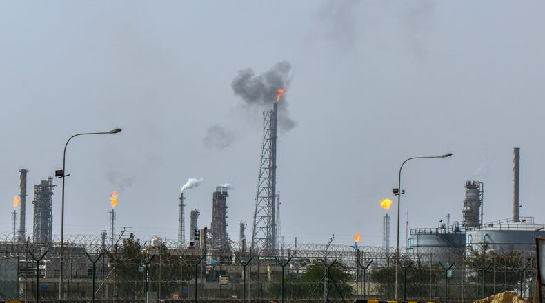 FILE - The Mina Al-Ahmadi oil refinery operates in Kuwait, March 20, 2026. (AP Photo, File)