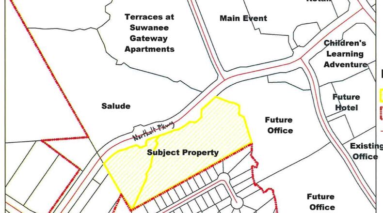 Suwanee postpones decision on proposed townhomes at Northolt Parkway. Courtesy City of Suwanee