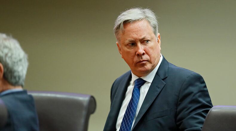 Former DeKalb Police officer Robert "Chip" Olsen faced murder charges in the death of Anthony Hill. (Bob Andres / robert.andres@ajc.com)