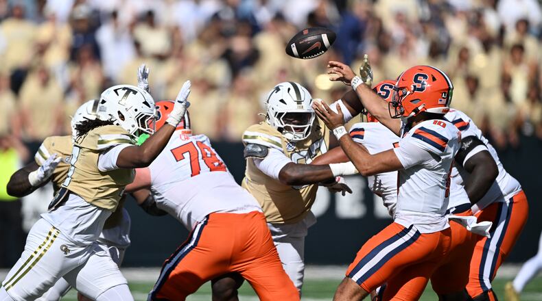 Strength of schedule is a key factor in determining who makes the College Football Playoff, and Georgia Tech's might not be enough, despite having an 8-0 record for the first time since 1966 and 5-0 in the ACC for the first time ever. (Hyosub Shin/AJC)