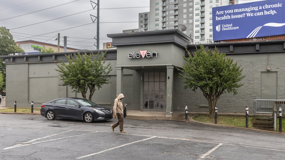 The Elleven45 Lounge on Peachtree Road closed permanently after patrons were fatally shot inside on Mother's Day in 2024. The Buckhead nightclub's owner, Djibril Dafe, is now on the hook for $66.5 million in a lawsuit brought by the family of one of the slain patrons. (John Spink for the AJC 2024)