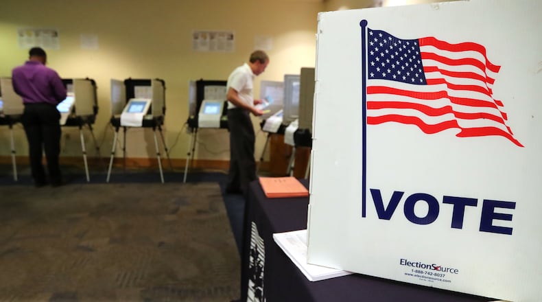 November 2, 2017 Atlanta: Early voters cast their ballots at the Buckhead Library on Thursday, November 2, 2017, in Atlanta. Curtis Compton/ccompton@ajc.com