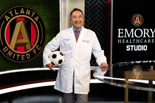 Dr. Jonathan Kim serves as team cardiologist for Atlanta United and several other professional sports teams in Atlanta. (Courtesy of Daniel Varnado/Emory Healthcare)