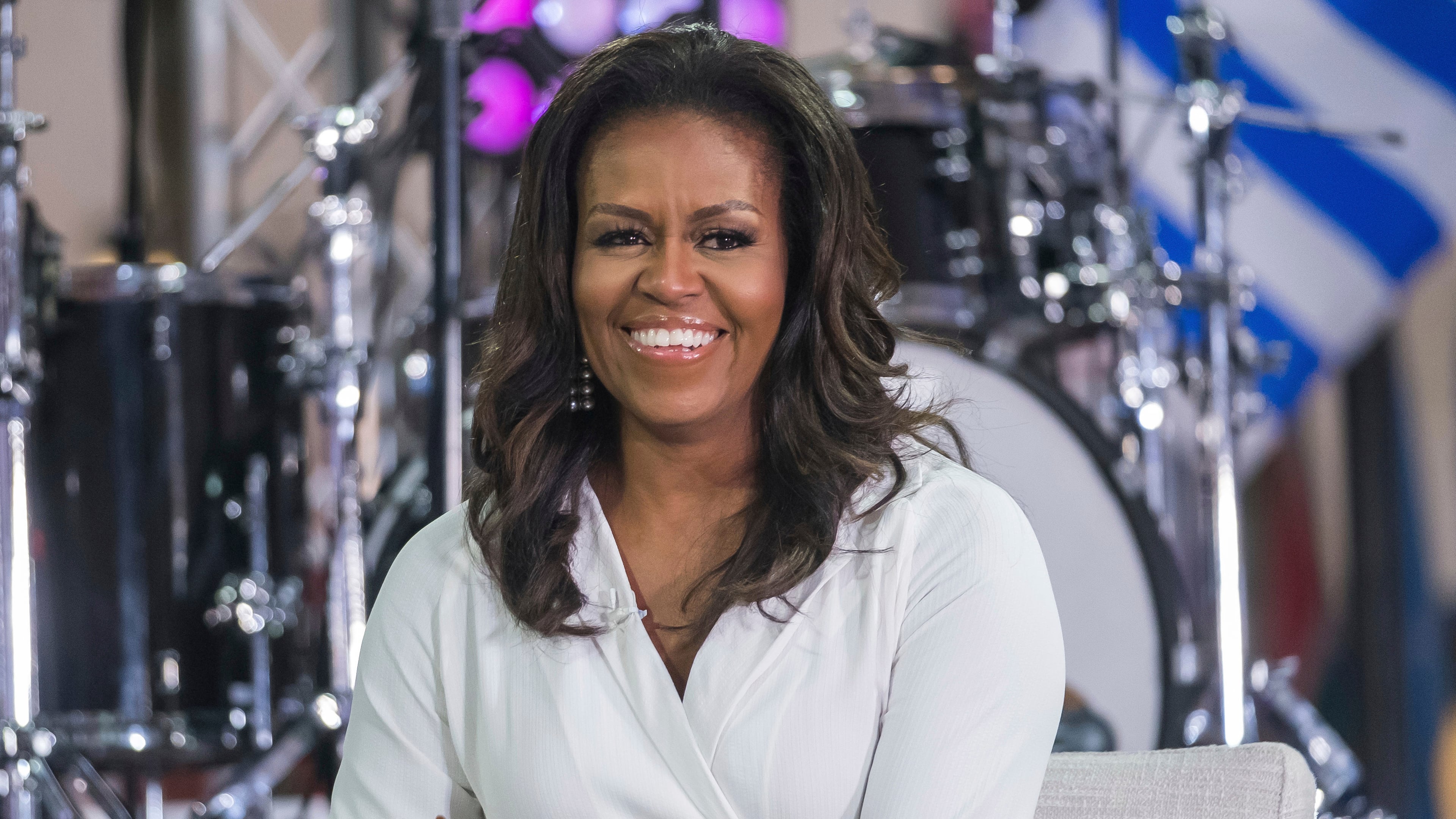 FILE - In this Oct. 11, 2018, file photo, Michelle Obama participates in the International Day of the Girl on NBC's "Today" show in New York. (Photo by Charles Sykes/Invision/AP, File)
