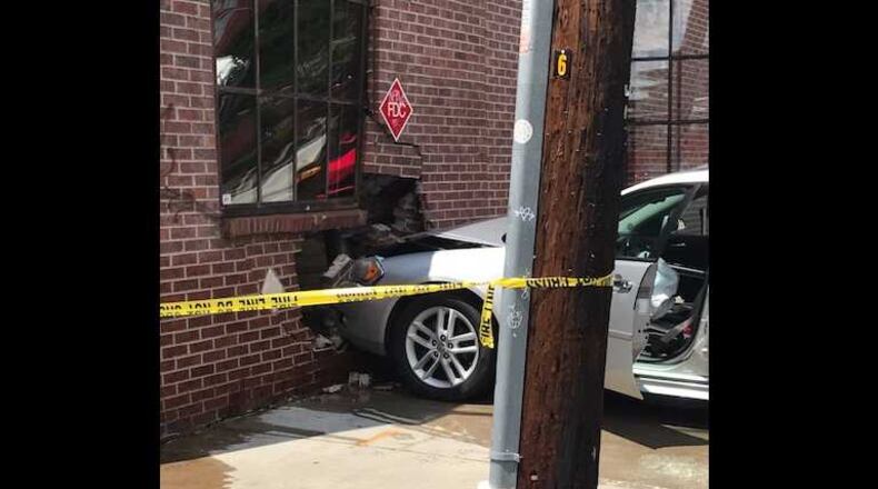 A car crashed into Ammazza in Atlanta over the weekend.