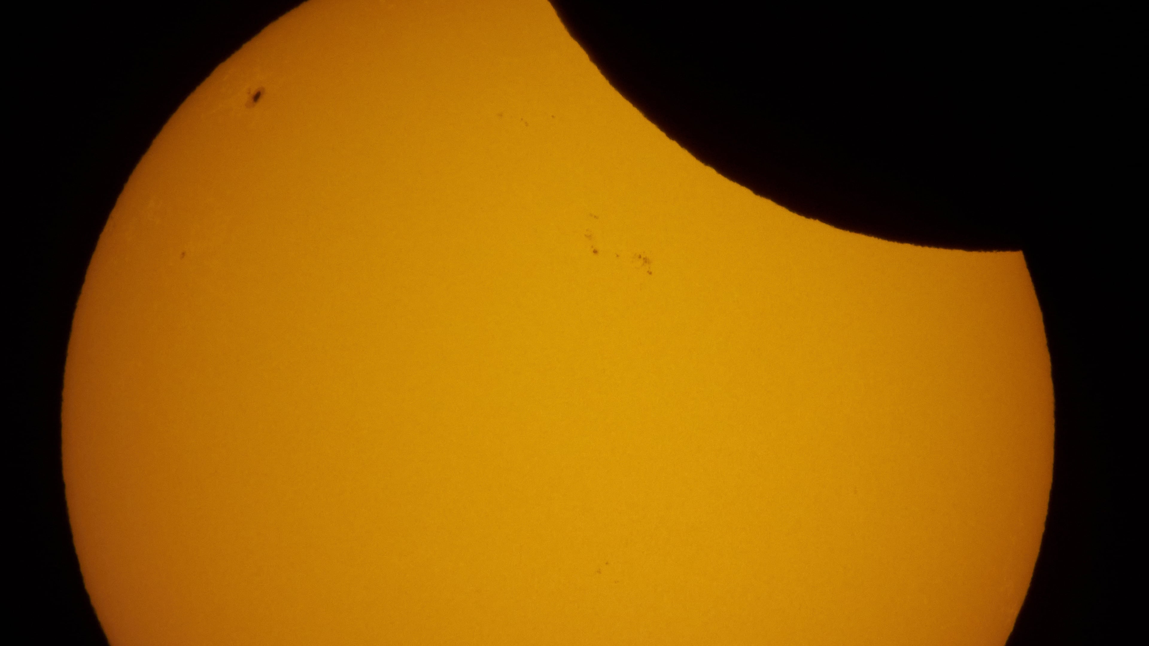 FILE - A view of a partial solar eclipse over St. Petersburg, Russia, March 29, 2025. (AP Photo/Dmitri Lovetsky, file)