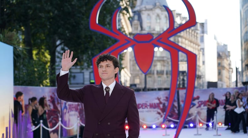 Tom Holland poses for photographers upon arrival at the 'Spider-Man: Brand New Day' premiere in London, England, Wednesday, July 29, 2026. (Photo by Alberto Pezzali/Invision/AP)