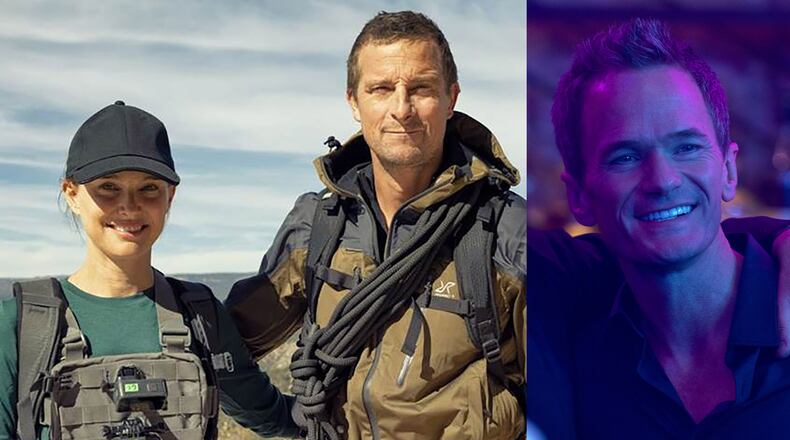 NatGeo features an episode of Bear Grylls' show featuring Natalie Portman while Netflix has a romantic series starring Neil Patrick Harris called "Uncoupled." NatGeo/Netflix