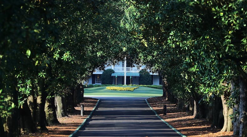 A glimpse of Magnolia Lane and an unused entrance to Augusta National is all we got this spring. (Curtis Compton ccompton@ajc.com)