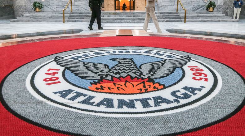 Employees at Atlanta City Hall on Friday March 23, 2018. JOHN SPINK/JSPINK@AJC.COM