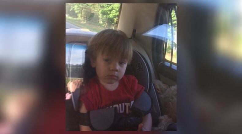 This boy was found in the area of Scoggins and Hart roads early Wednesday.