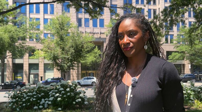 Former Washington Post columnist Karen Attiah is pictured in Washington, June 3, 2026. (Ashara Wilson via AP)