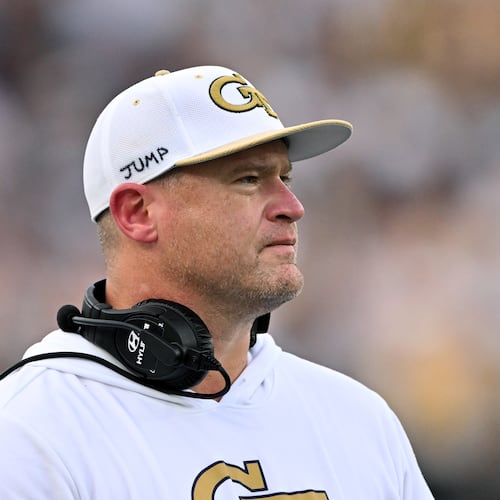 Georgia Tech coach Brent Key signed a contract extension on Wednesday that raises his base annual pay to $6.5 million. (Hyosub Shin/AJC)