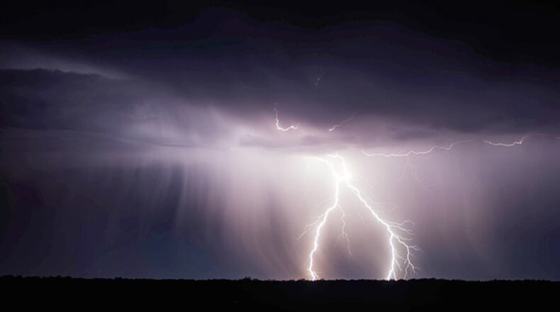 A home in Gwinnett County was not damaged besides a few misplaced bricks after being struck by lightning Sunday