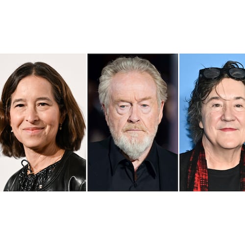 This combination of photos show, from left, Glenn Close, Pamela Koffler, Ridley Scott, and Christine Vachon. (AP Photo)