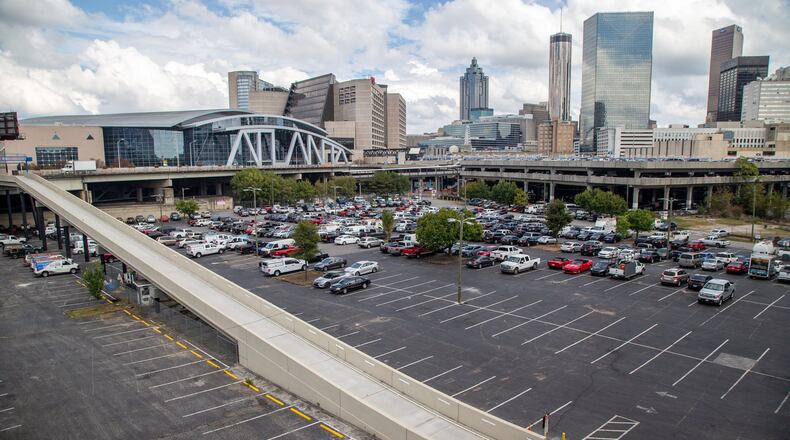 A photo of “The Gulch” that stretches from the Five Points MARTA station to Mercedes-Benz Stadium in Atlanta on Monday October 8th, 2018. (Photo by Phil Skinner)