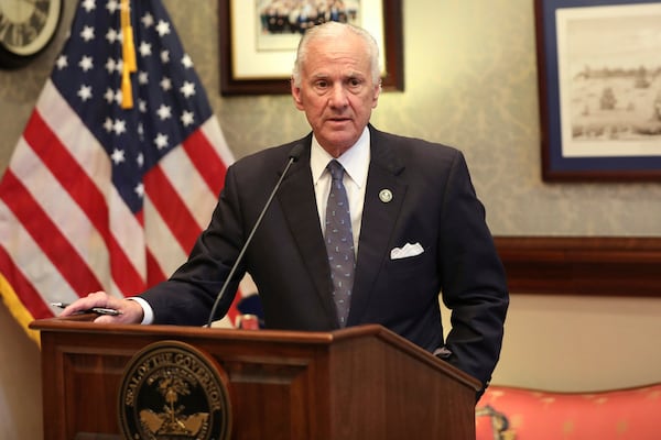 FILE - South Carolina Gov. Henry McMaster answers questions at a news conference, May 13, 2024, in Columbia, S.C. (AP Photo/Jeffrey Collins, File)