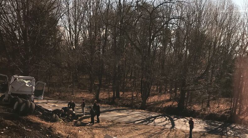 This photo provided by Rep. Greg Walden, R-Oregon, shows a crash site near Crozet, Va., Wednesday, Jan. 31, 2018. (Rep. Geg Walden via AP)