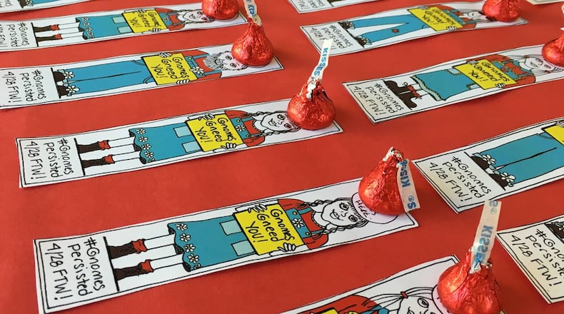 A group is trying beat the record of 478 gnomes, achieved in the U.K. in 2011.