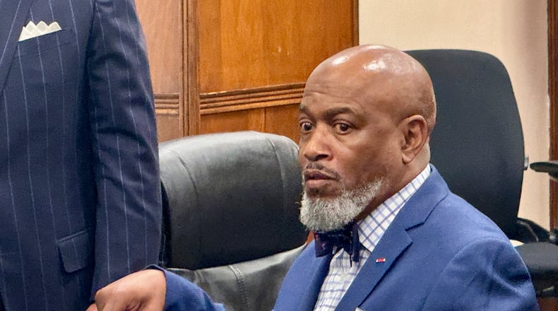 Edward Judie Jr., 69, in Bibb County Superior Court on Wednesday, July 10, 2024, after he was sentenced to 10 years on probation after pleading no contest to concealing his wife's death in 2019. (Joe Kovac Jr. / AJC)