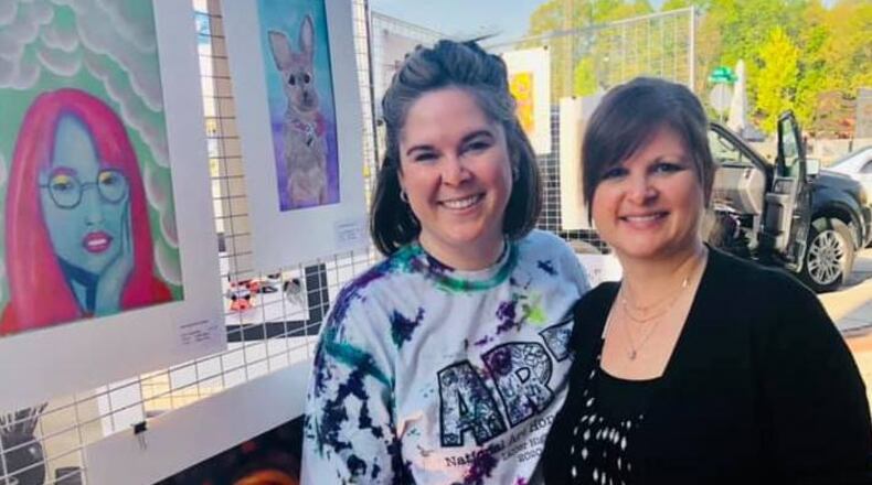 Lanier High School art students led by Gwinnett County Public School visual art educators Kristina Jaunais and Tiffany Cole, will display multimedia art for the public to enjoy. (Courtesy City of Sugar Hill)