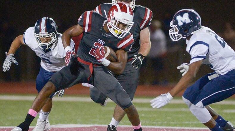 Hillgrove's Jaylen McCollough (2) recorded 77 tackles on defense and 326 receiving yards on offense despite missing four games during the 2017 season.