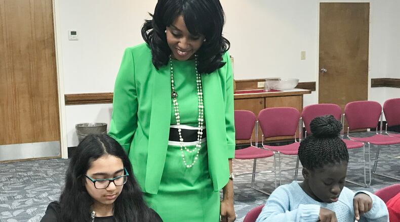 Etiquette expert Nia Brown recently led workshops for Douglas County students around soft skills related to dining, conversation and courtesy. CONTRIBUTED