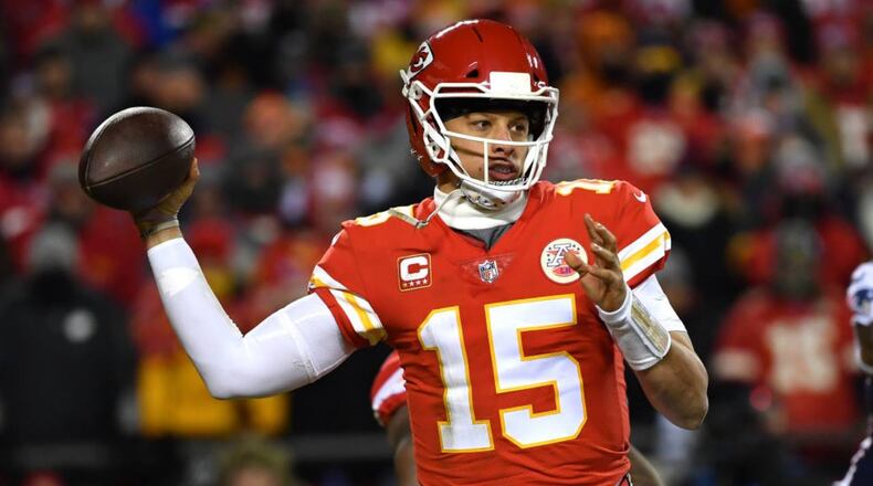 Patrick Mahomes led the NFL with 50 touchdown passes in 2018.